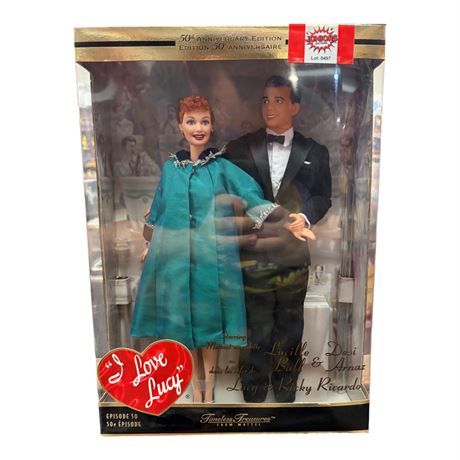 2000 Mattel 50Th Anniversary Episode 50 "I Love Lucy" Dolls, In Original Box