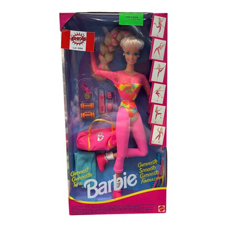 1993 Mattel Gymnast Barbie, In Original  Box