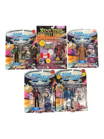 5 Playmates Star Trek Action Figures, In Original Blister Packs