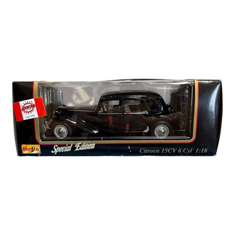 Maisto 1:18 Die Cast Metal Citroen 15Cv 6 Cyl 1952, In Original Box