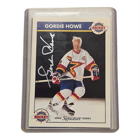 Gordie Howe Signature Series Hockey Signed Card, With Coa