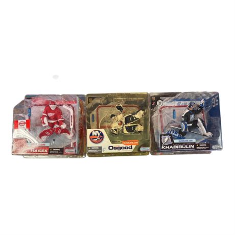 3 McFarlane Hockey Figures, In Original Blister Packs