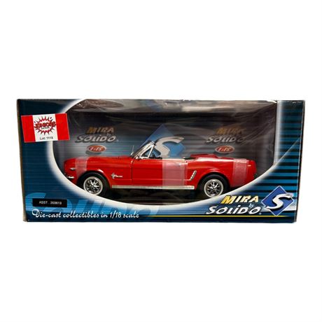 Solido 1:18 Die Cast Metal Ford Mustang 64, In Original Box