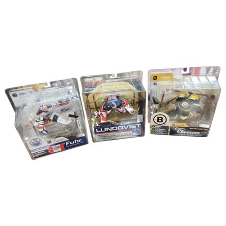 3 McFarlane Hockey Figures, In Original Blister Packs