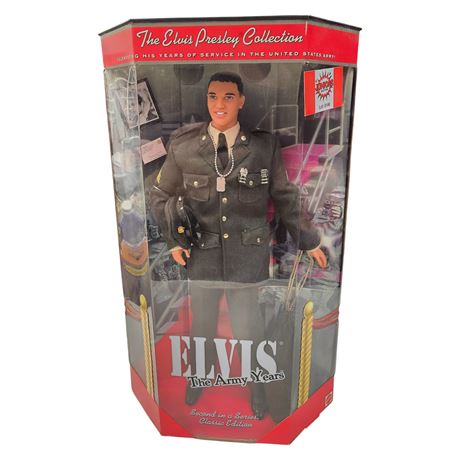1999 Mattel Elvis The Army Years Doll, In Original Box