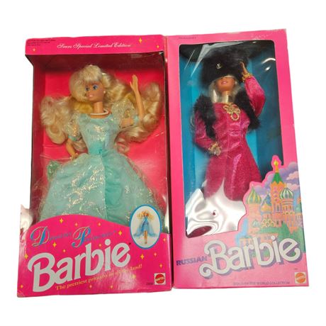 2 Vintage Mattel Barbies, In Original Boxes