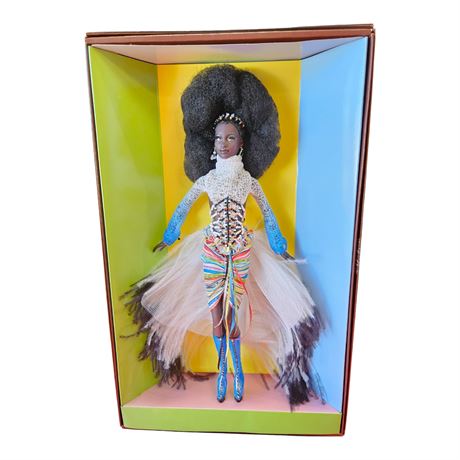 2002 Mattel Mbili Treasures Of Africa Barbie By Byron Lars, In Original Box