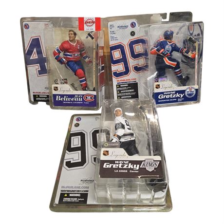 3 McFarlane Hockey Figures, In Original Blister Packs