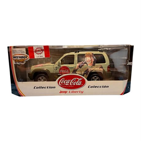 Matchbox 1:24 Die Cast Metal Coca Cola Collection Jeep Liberty, In Original Box