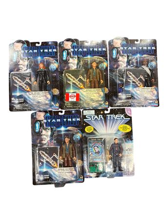 5 Playmates Star Trek Action Figures, In Original Blister Packs