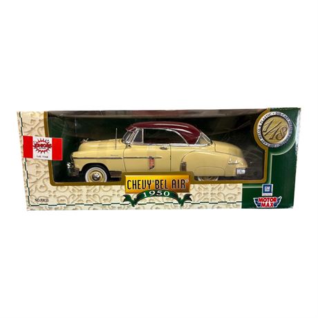 Motor Max 1:18 Die Cast Metal 1950 Chevy Bel Air, In Original Box