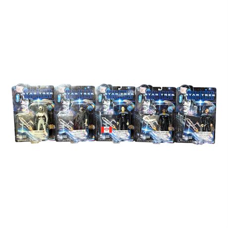 5 Playmates Star Trek Action Figures, In Original Blister Packs