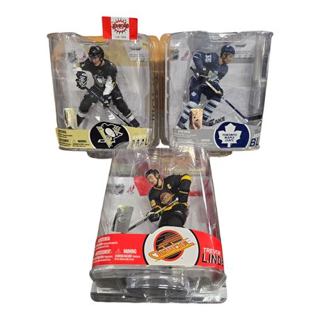 3 McFarlane Hockey Figures, In Original Blister Packs