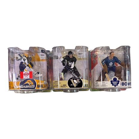 3 McFarlane Hockey Figures, In Original Blister Packs