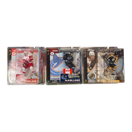 3 McFarlane Hockey Figures, In Original Blister Packs