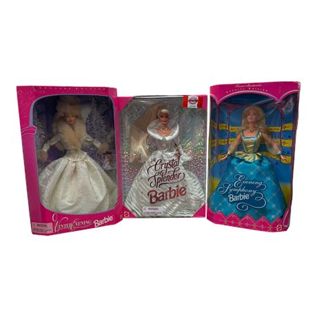 3 Vintage Mattel Barbies, In Original Boxes