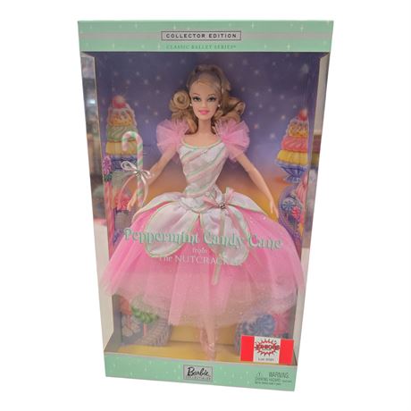 2002 Mattel Barbie As Peppermint Candy Cane In The Nutcracker, In Original Box