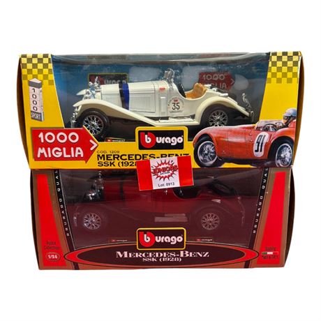 2 1:24 Burago Die Cast Metal Cars, In Original Boxes