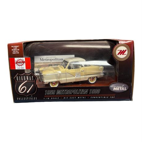 Highway 61 1:18 Die Cast Metal 1959 Metropolitan 1500, In Original Box