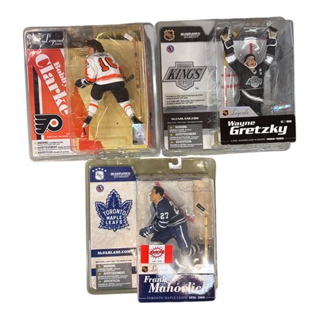 3 McFarlane Hockey Action Figures, In Original Blister Packs