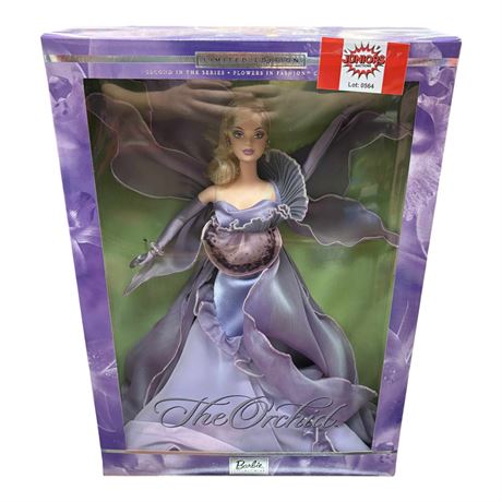 2000 Mattel The Orchid Barbie, In Original Box With Shipping Box