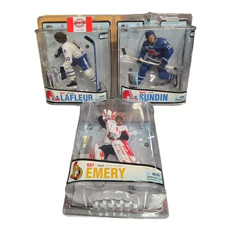 3 McFarlane Hockey Figures, In Original Blister Packs