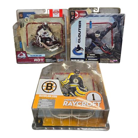 3 McFarlane Hockey Figures, In Original Blister Packs