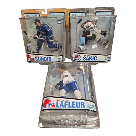 3 McFarlane Hockey Figures, In Original Blister Packs