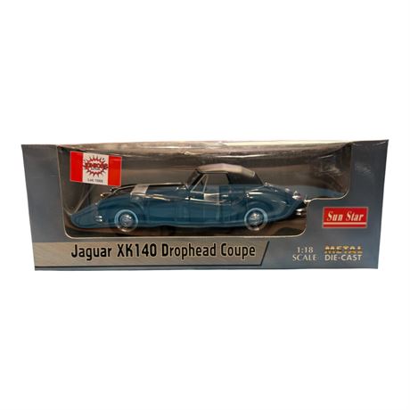 Sun Star 1:18 Die Cast Metal Jaguar Xk140 Drop Head Coupe, In Original Box