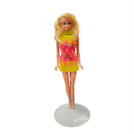 Rare 1967 Jamie Walk Lively Barbie With Original Dress, Working