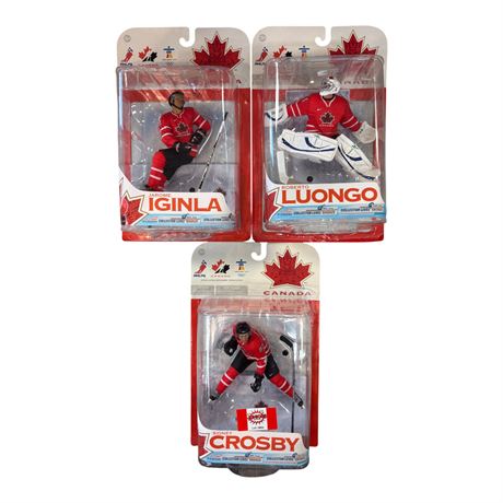 3 McFarlane Hockey Action Figures, In Original Blister Packs