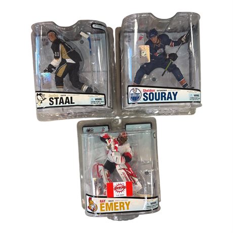 3 McFarlane Hockey Action Figures, In Original Blister Packs