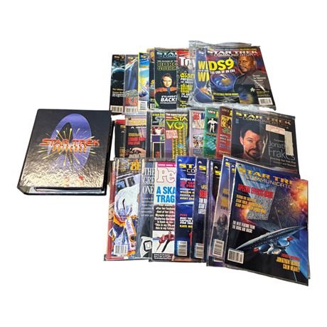 Star Trek Universe Binder Full Of Star Trek Trivia & misc Star Trek Magazines