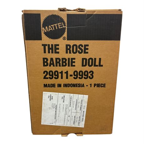 2000 Mattel The Rose Barbie, In Original Box With Shipping Box