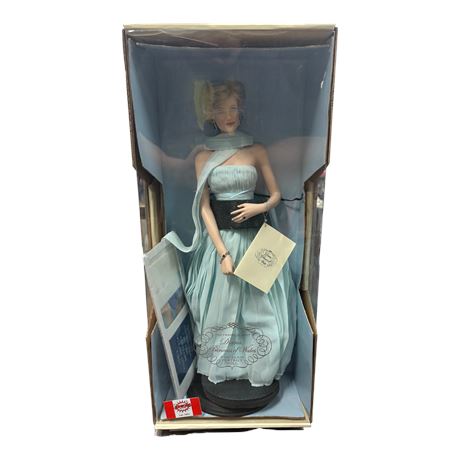 Franklin Mint Diana Princess Of Wales Porcelain Portrait Doll, In Original Box