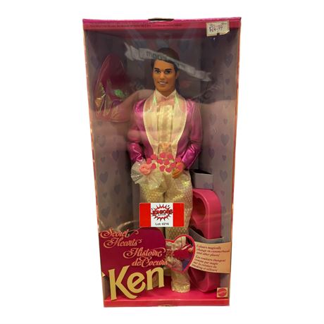 1992 Mattel Secret Hearts Ken Barbie, In Original Box