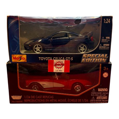 2 1:24 Die Cast Metal Cars, In Original Boxes