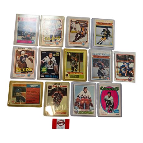 Assorted Vintage Hockey Cards, Wayne Gretzky, Tony Esposito, Dale Tallon, Etc.…