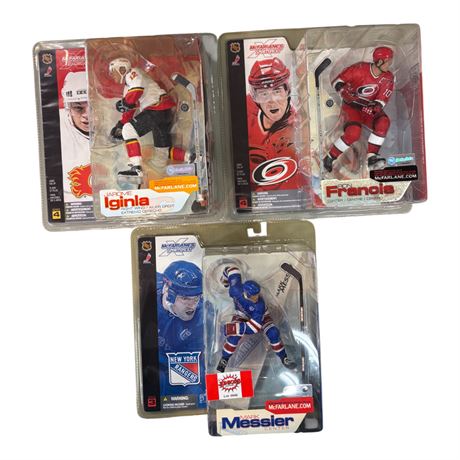 3 McFarlane Hockey Action Figures, In Original Blister Packs