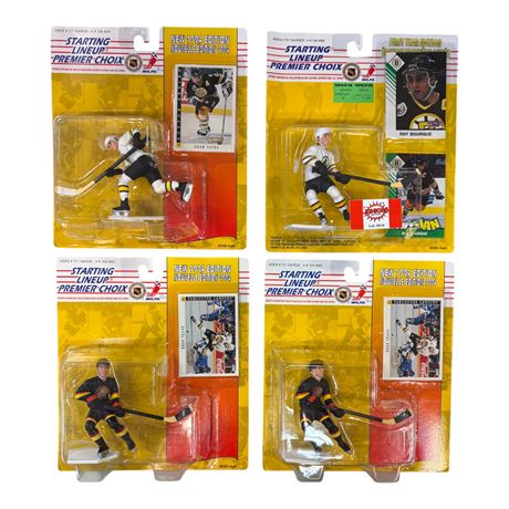 4 Kenner 1990S Starting Line Up Hockey Figures, In Original Blister Packs