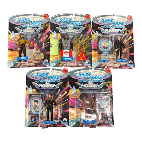 5 Playmates Star Trek Action Figures, In Original Blister Packs