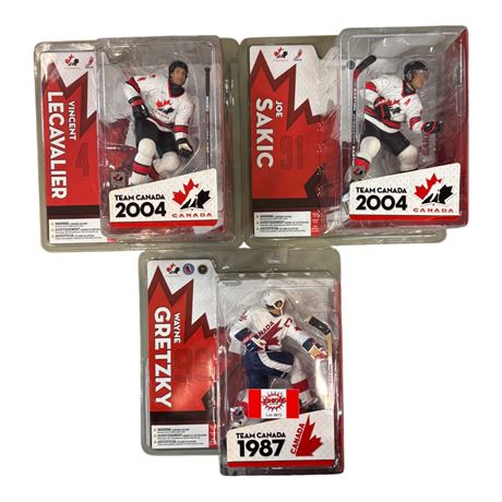 3 McFarlane Hockey Action Figures, In Original Blister Packs