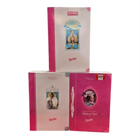 3 Vintage Mattel Barbies, In Original Boxes