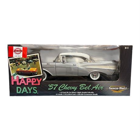 Ertl American Muscle 1:18 Die Cast Metal Happy Days 57 Chevy Belair