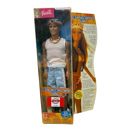 2003 Mattel California Girl Box With California Boy Barbie, In Original Box