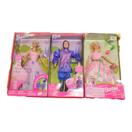 3 Vintage Mattel Barbies, In Original Boxes