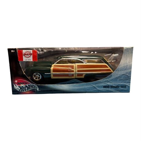 Hot Wheels 1:18 Die Cast Metal Merc Woodie 1950, In Original Box