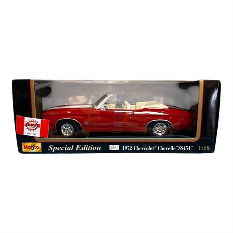 Maisto 1:18 Die Cast Metal 1972 Chevrolet Shevelle Ss454, In Original Box
