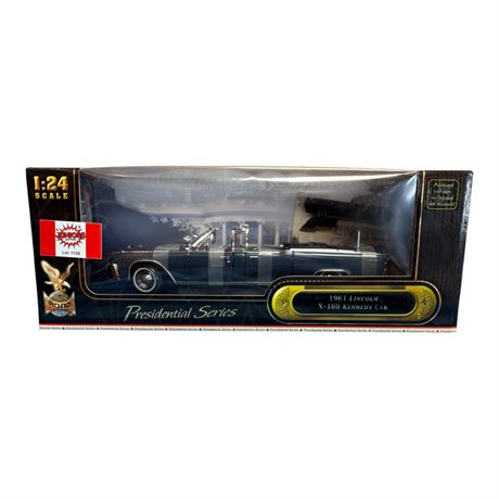 Road Signature 1:24 Die Cast Metal 1961 Lincoln X-100 Kennedy Car