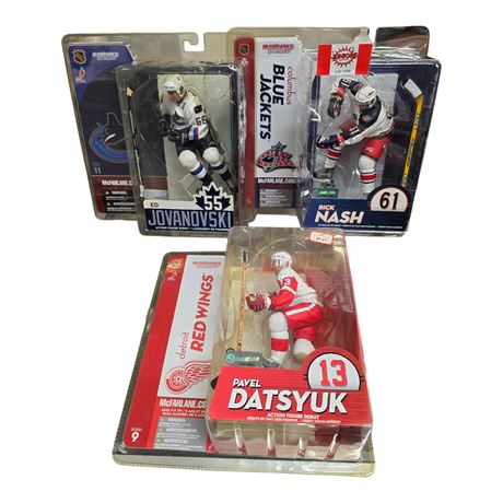 3 McFarlane Hockey Figures, In Original Blister Packs